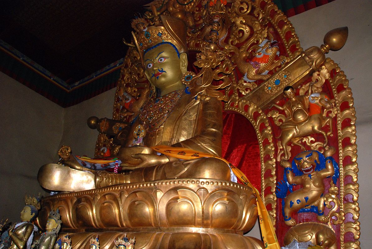 22 Rongbuk Monastery Padmasambhava Guru Rinpoche Statue In Side Chapel